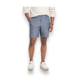 Goodfellow & Co™ Mens 7” Linden Flat Front Chino Casual Short, Blue, Size 40